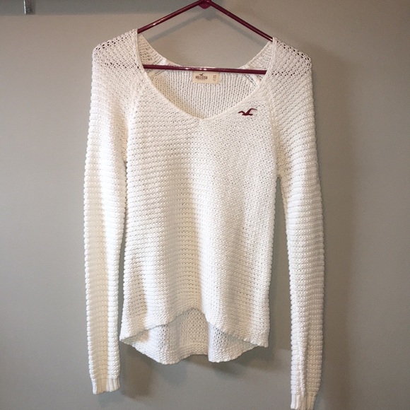 Hollister Sweaters White Hollister Knit Sweater Poshmark